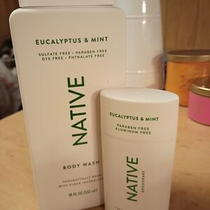 Native Eucalyptus & Mint Body Wash and Deodorant Set